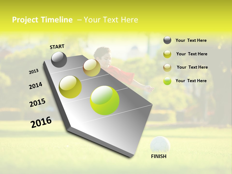 Young Football Park PowerPoint Template