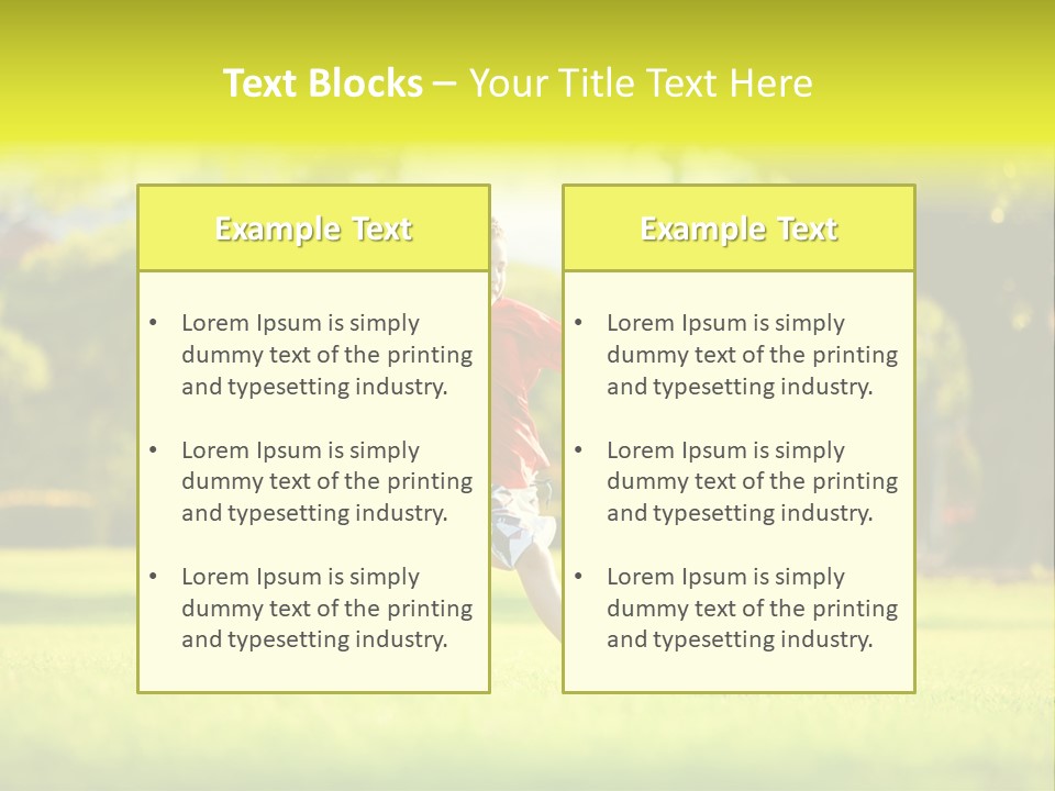 Young Football Park PowerPoint Template