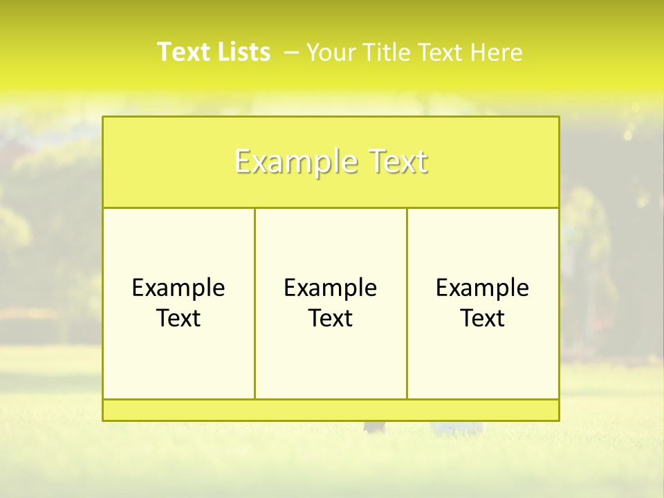 Young Football Park PowerPoint Template