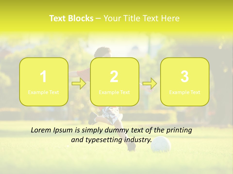 Young Football Park PowerPoint Template