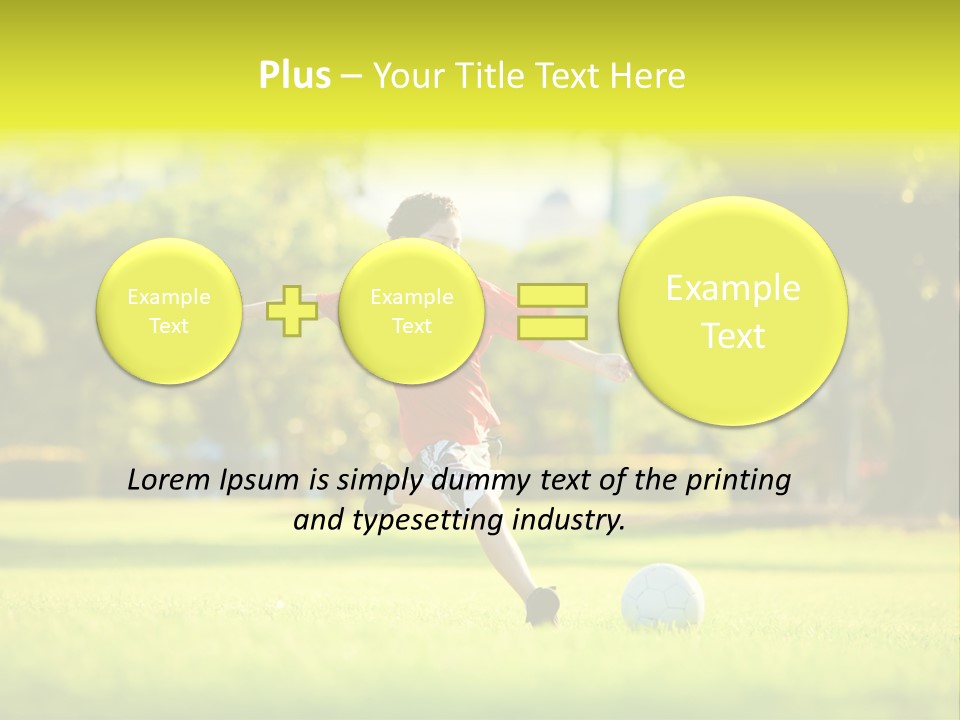 Young Football Park PowerPoint Template