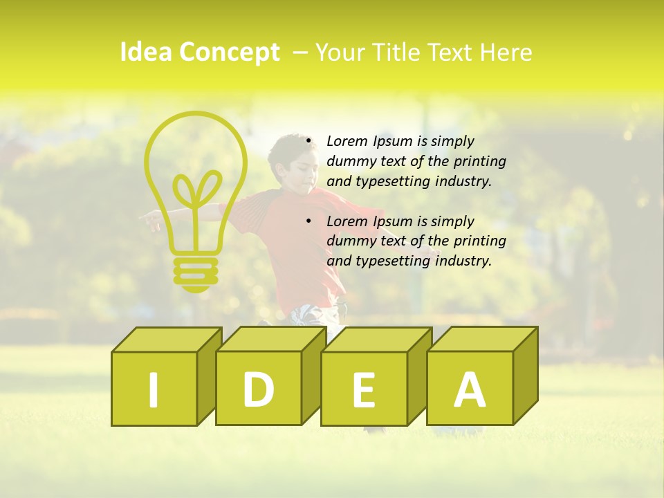 Young Football Park PowerPoint Template