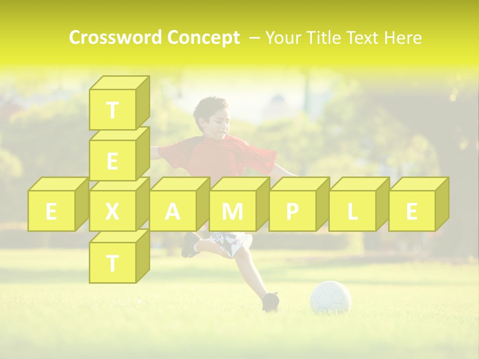 Young Football Park PowerPoint Template