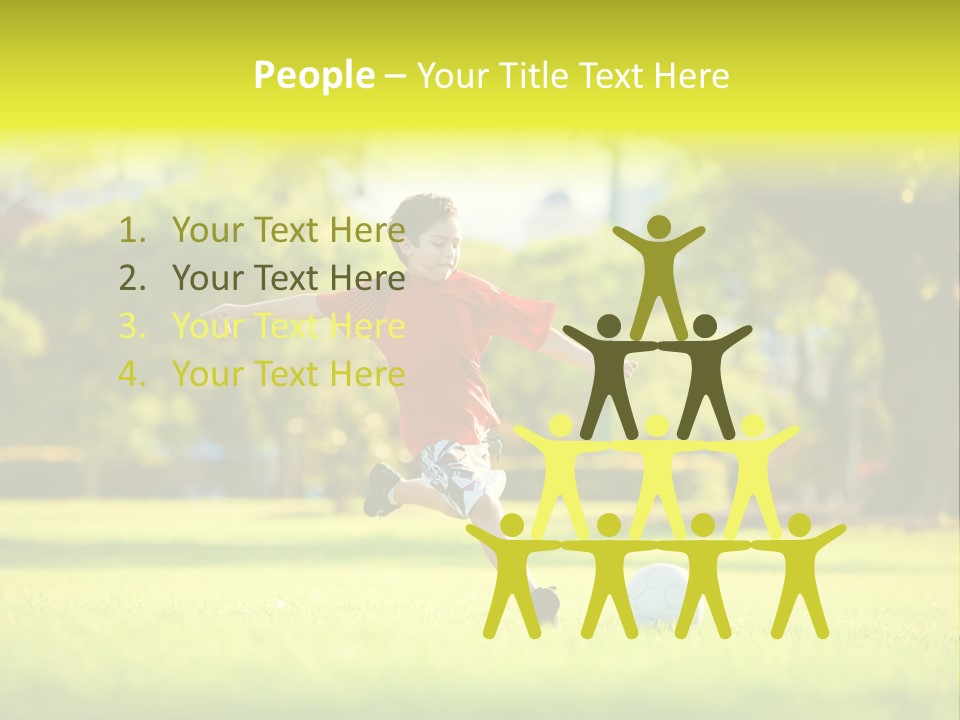Young Football Park PowerPoint Template