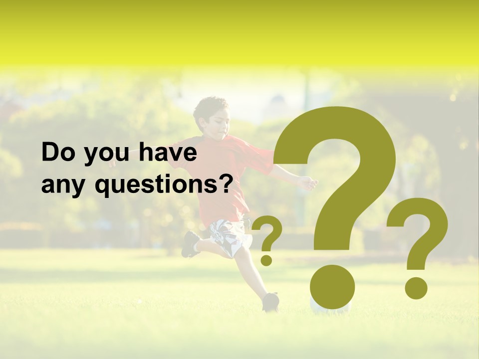 Young Football Park PowerPoint Template