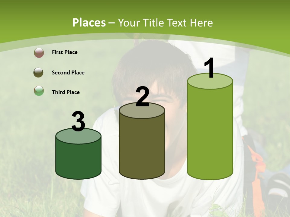 Sunny Caucasian Park PowerPoint Template