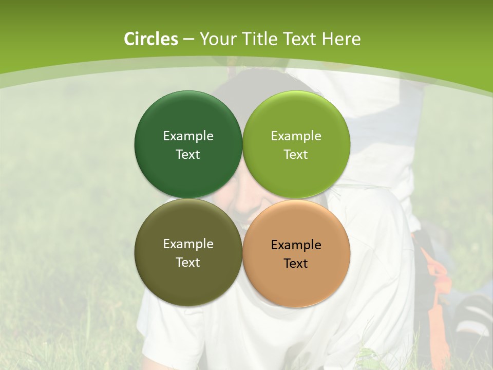 Sunny Caucasian Park PowerPoint Template