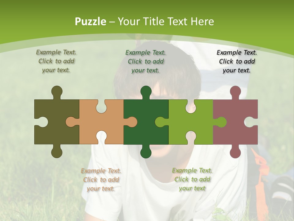 Sunny Caucasian Park PowerPoint Template