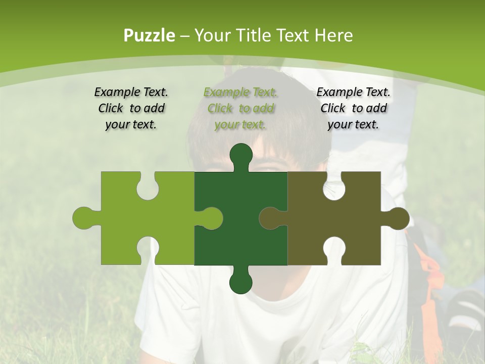 Sunny Caucasian Park PowerPoint Template