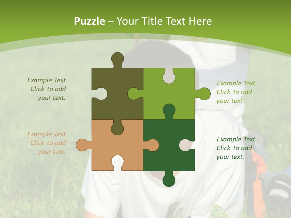 Sunny Caucasian Park PowerPoint Template