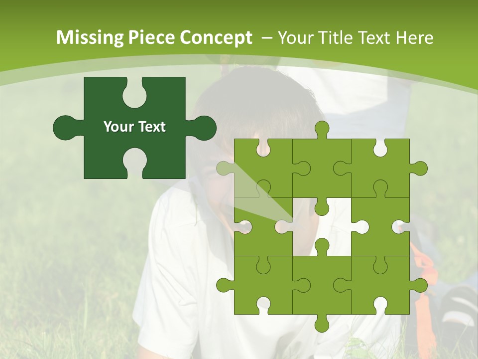 Sunny Caucasian Park PowerPoint Template