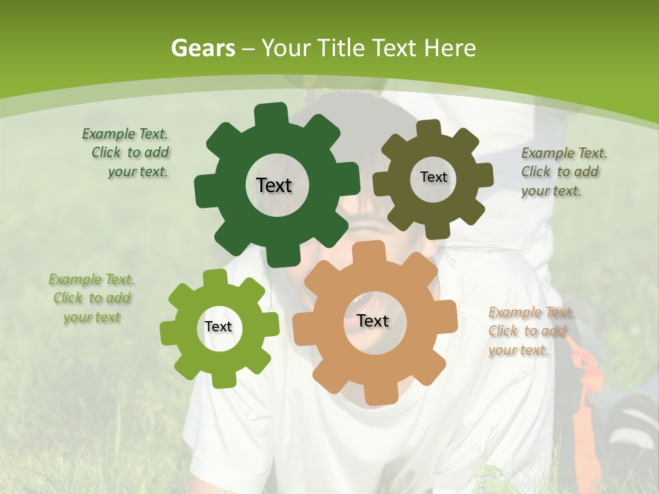 Sunny Caucasian Park PowerPoint Template