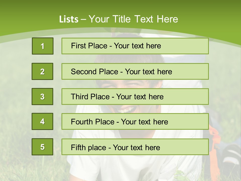 Sunny Caucasian Park PowerPoint Template