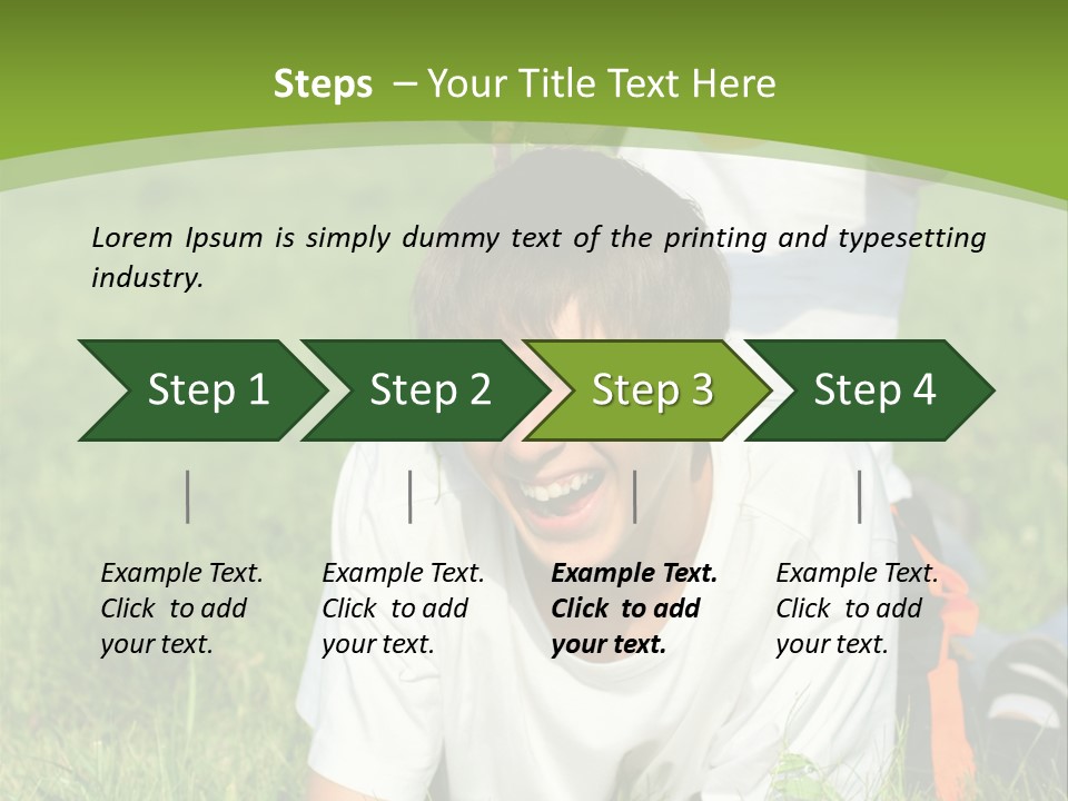 Sunny Caucasian Park PowerPoint Template