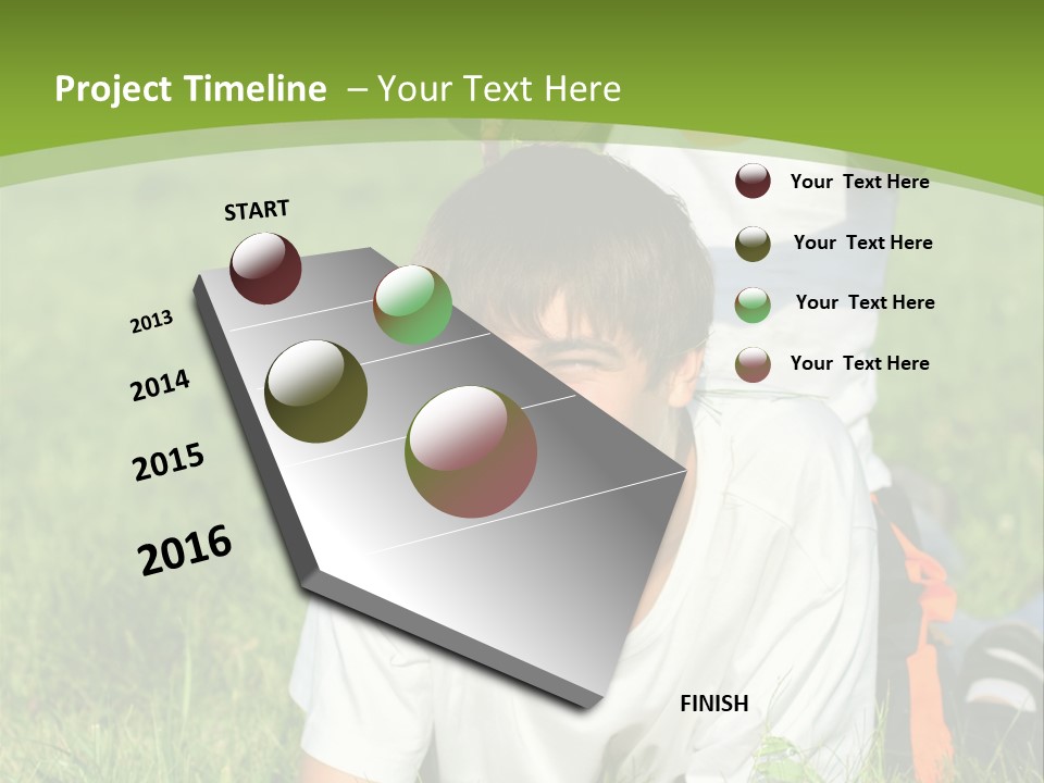 Sunny Caucasian Park PowerPoint Template