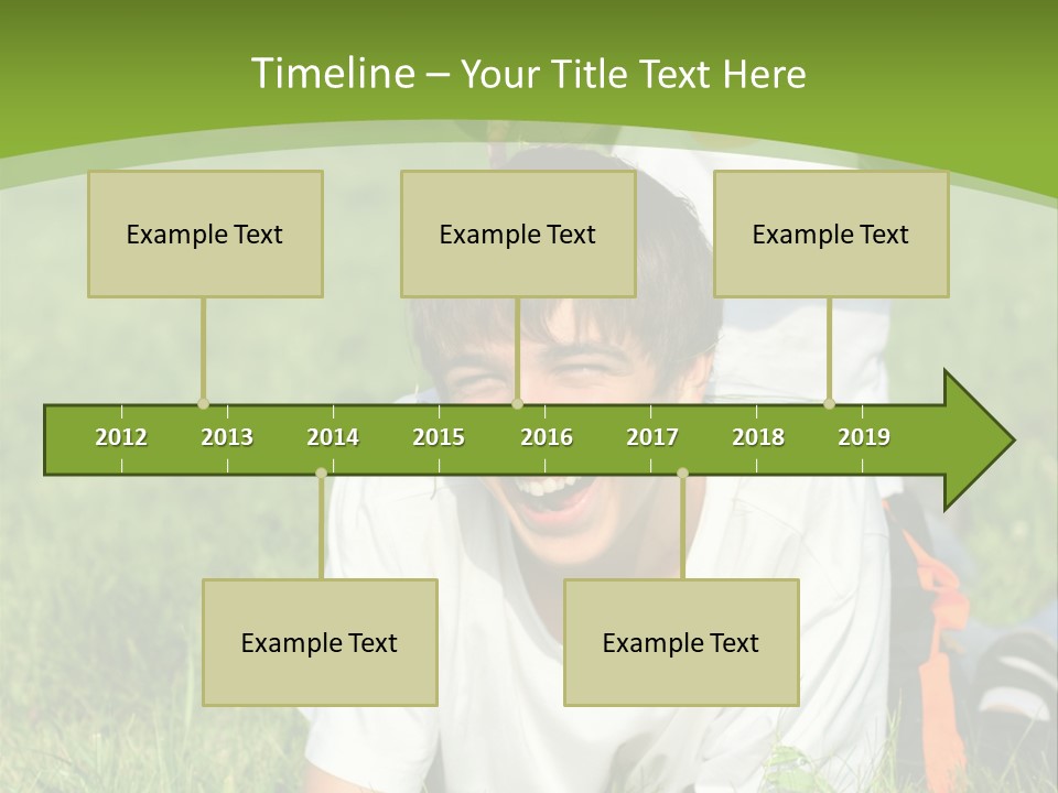 Sunny Caucasian Park PowerPoint Template