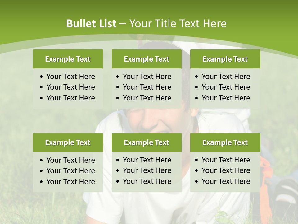 Sunny Caucasian Park PowerPoint Template