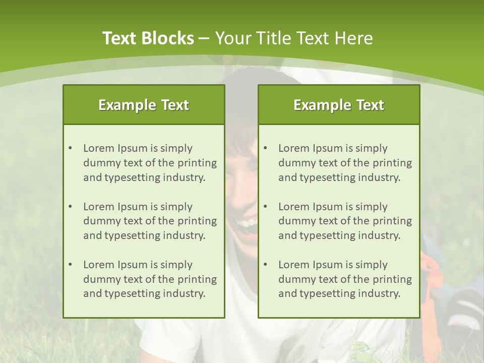 Sunny Caucasian Park PowerPoint Template