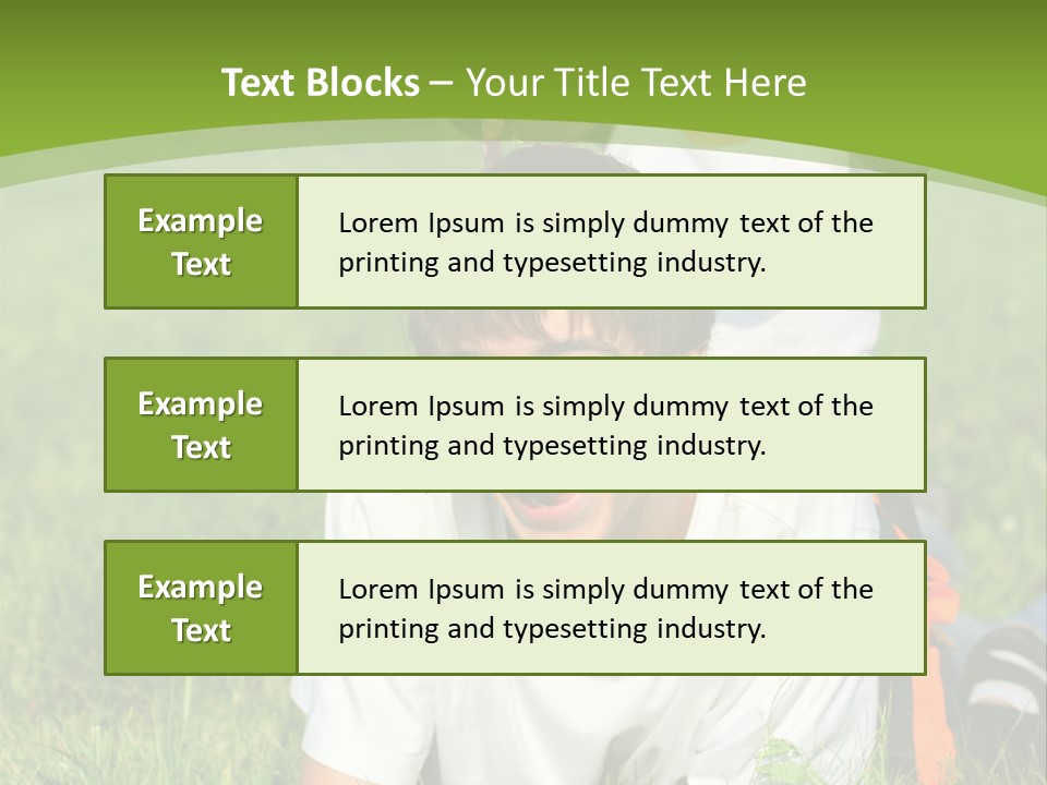 Sunny Caucasian Park PowerPoint Template