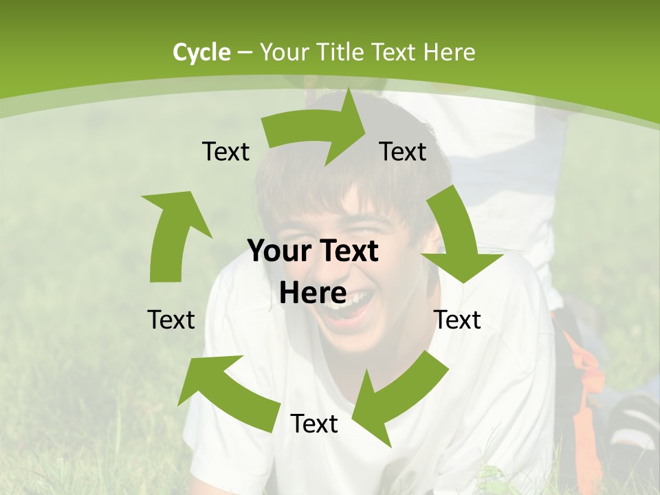 Sunny Caucasian Park PowerPoint Template