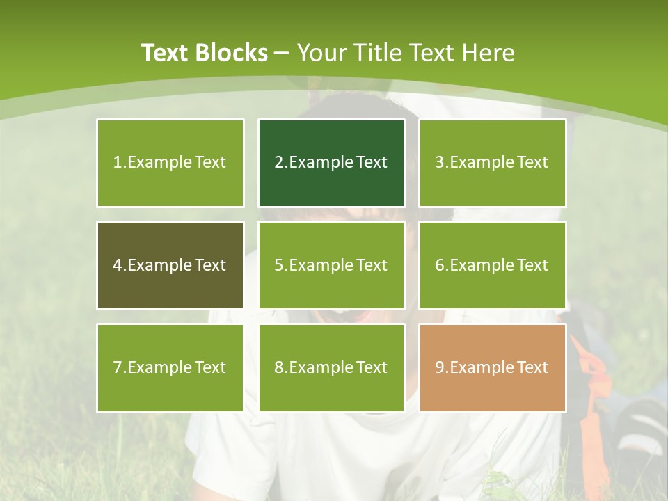 Sunny Caucasian Park PowerPoint Template