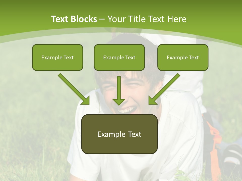 Sunny Caucasian Park PowerPoint Template
