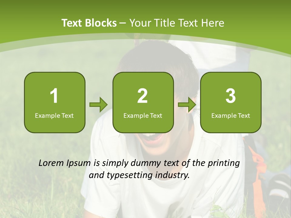 Sunny Caucasian Park PowerPoint Template