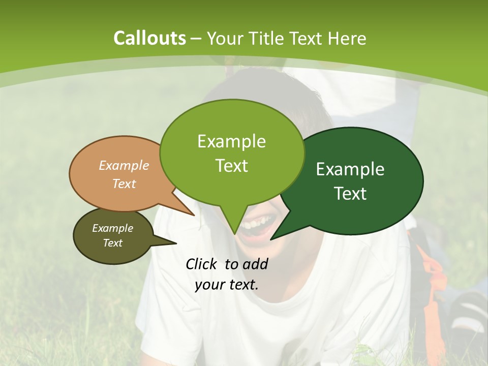 Sunny Caucasian Park PowerPoint Template