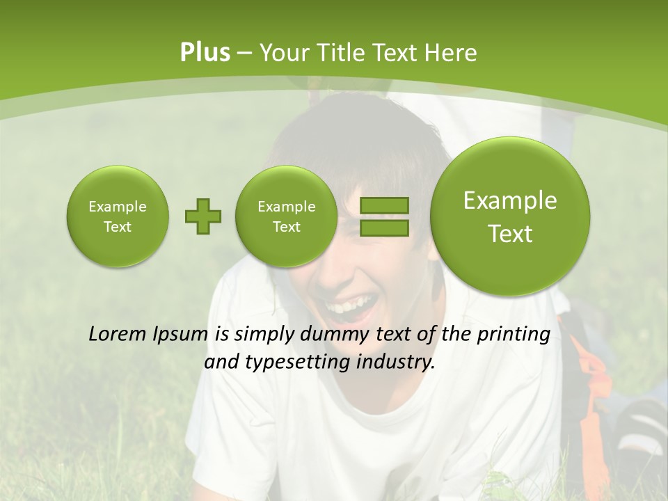 Sunny Caucasian Park PowerPoint Template