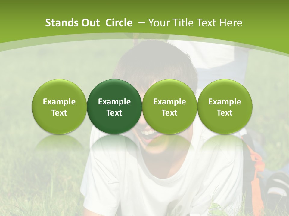 Sunny Caucasian Park PowerPoint Template