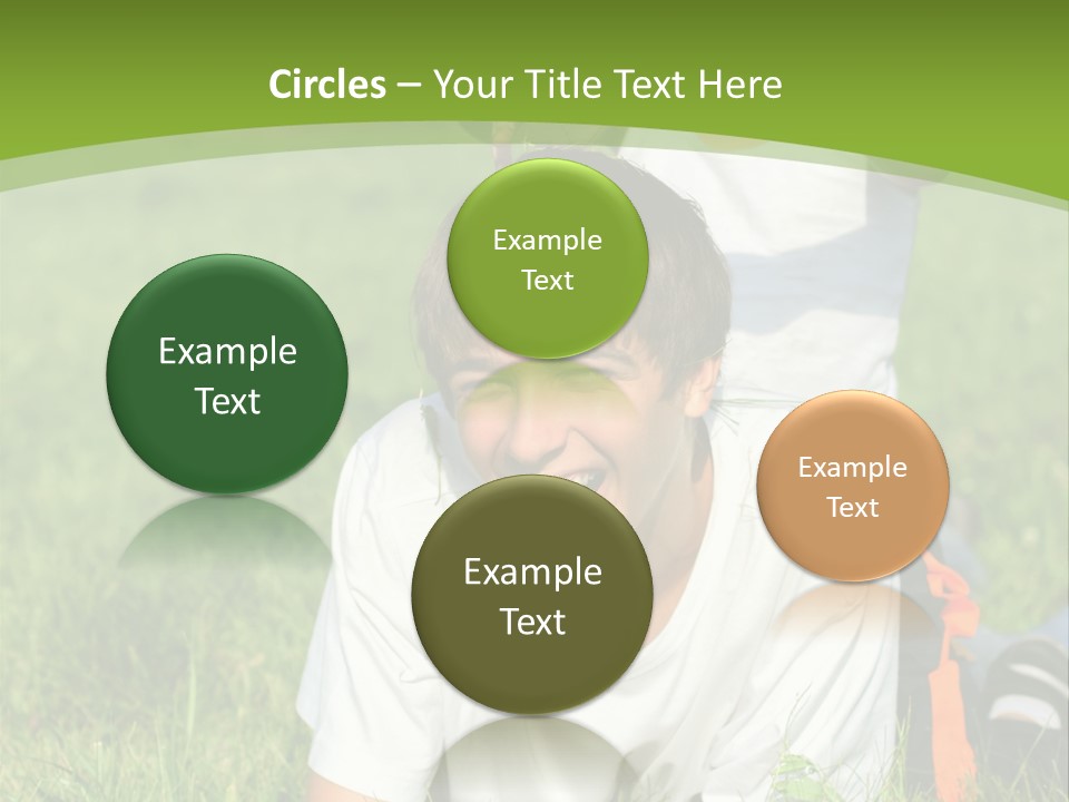 Sunny Caucasian Park PowerPoint Template