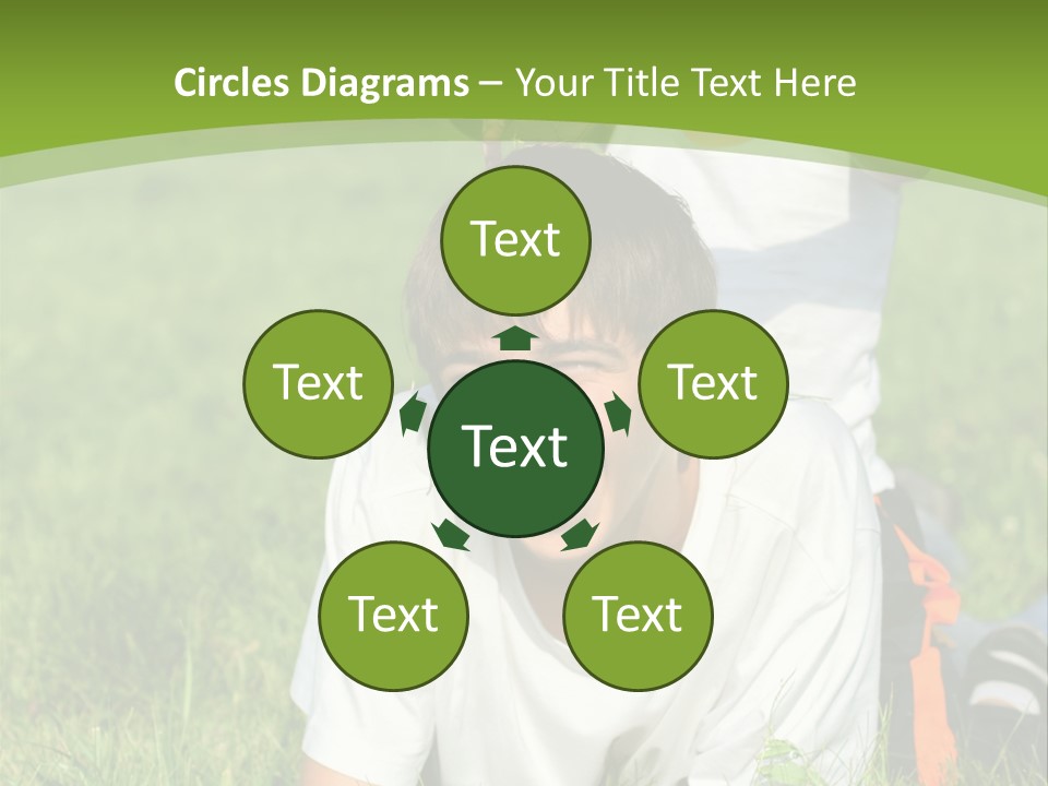 Sunny Caucasian Park PowerPoint Template