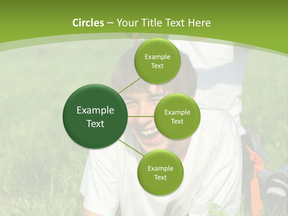 Sunny Caucasian Park PowerPoint Template