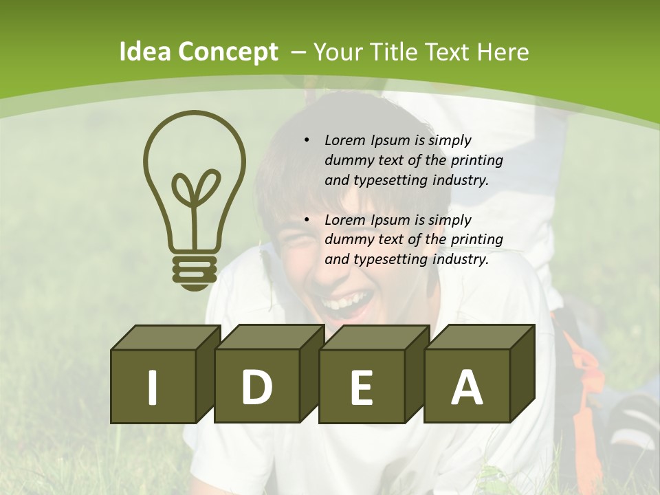 Sunny Caucasian Park PowerPoint Template