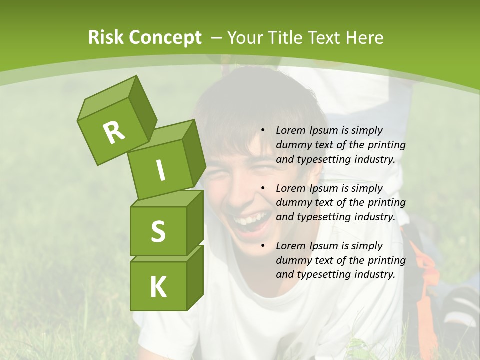 Sunny Caucasian Park PowerPoint Template