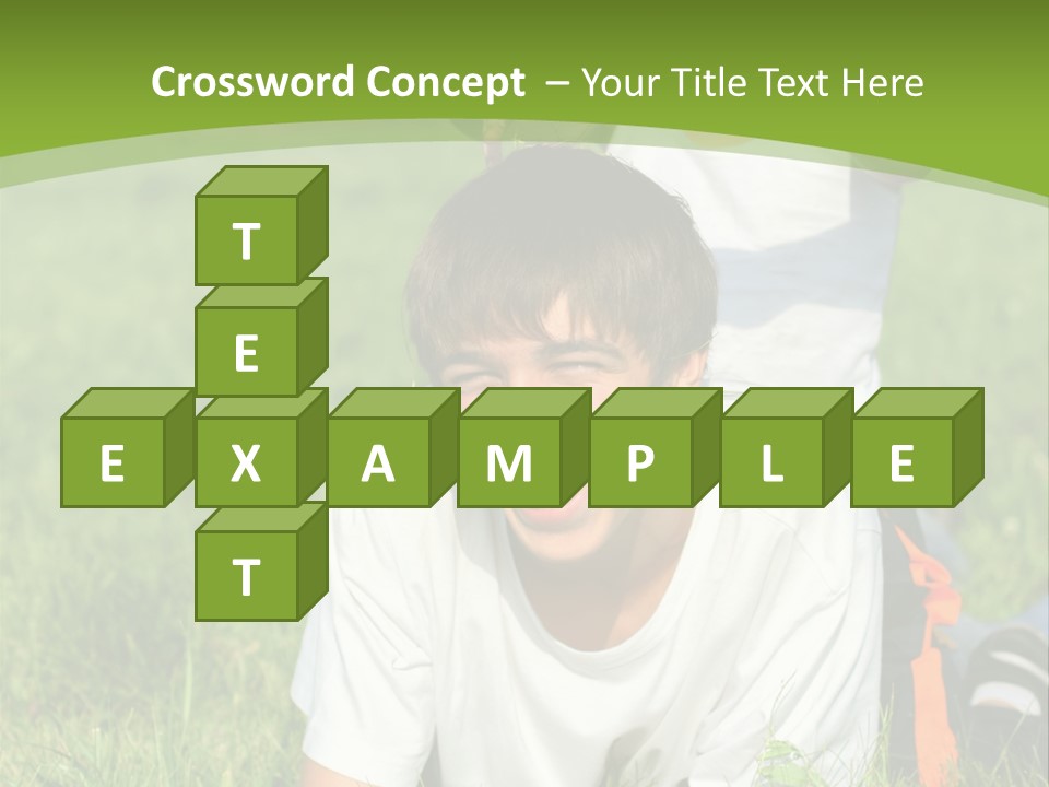 Sunny Caucasian Park PowerPoint Template