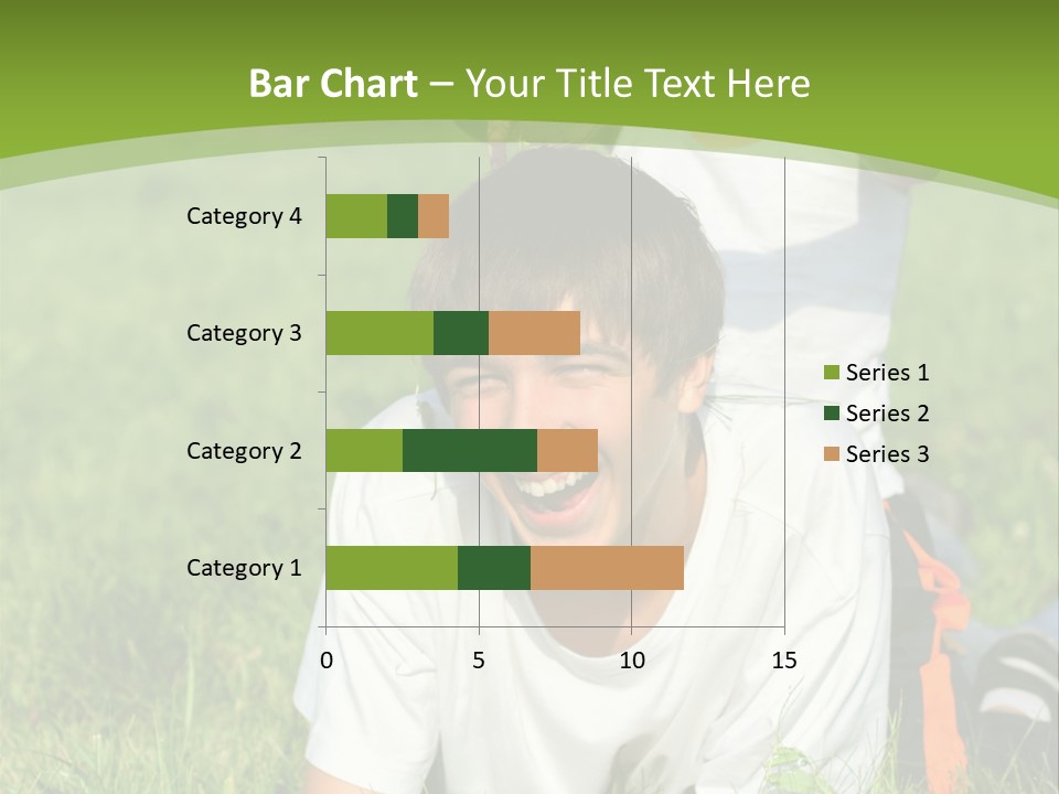 Sunny Caucasian Park PowerPoint Template