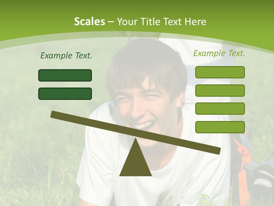 Sunny Caucasian Park PowerPoint Template