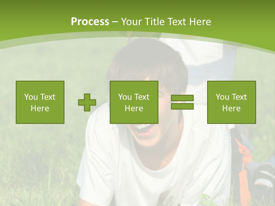 Sunny Caucasian Park PowerPoint Template