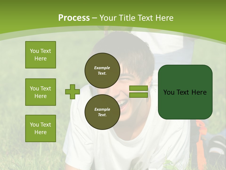 Sunny Caucasian Park PowerPoint Template