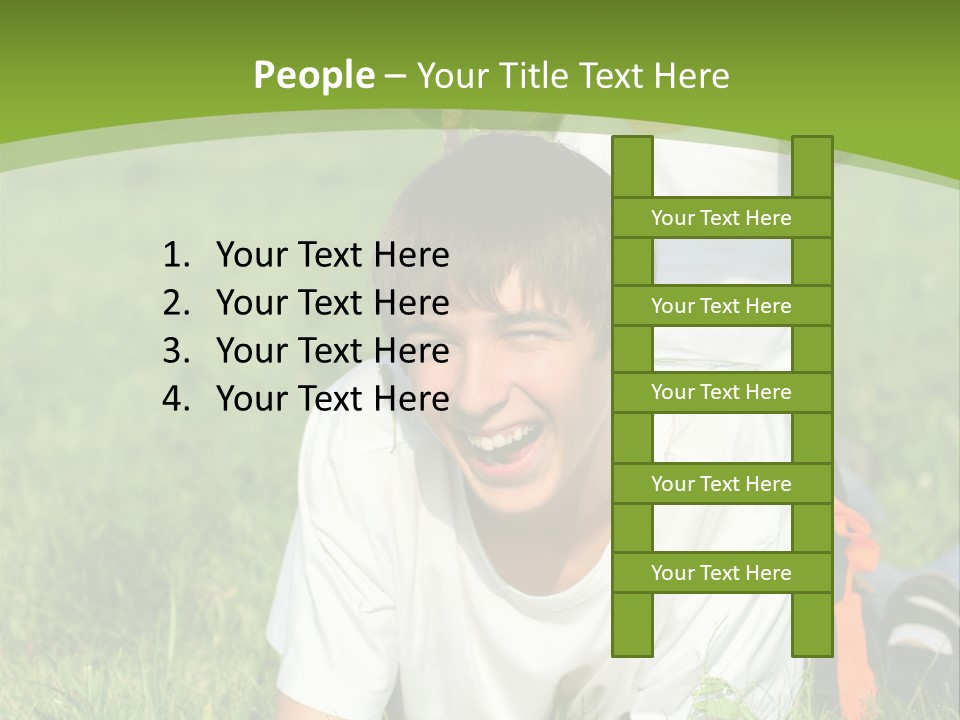 Sunny Caucasian Park PowerPoint Template