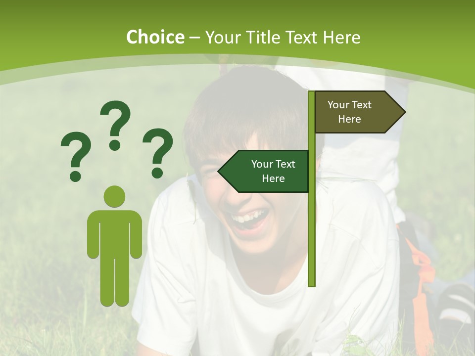 Sunny Caucasian Park PowerPoint Template