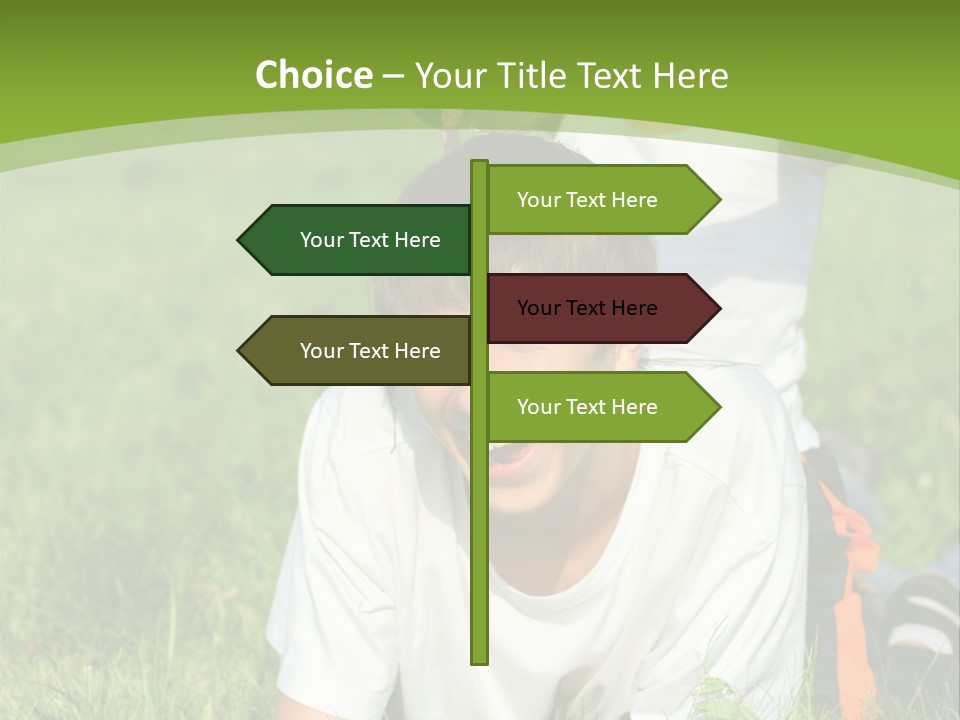 Sunny Caucasian Park PowerPoint Template