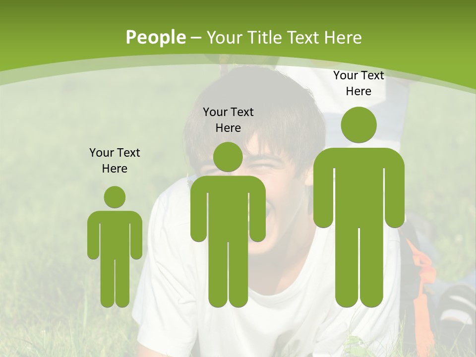 Sunny Caucasian Park PowerPoint Template