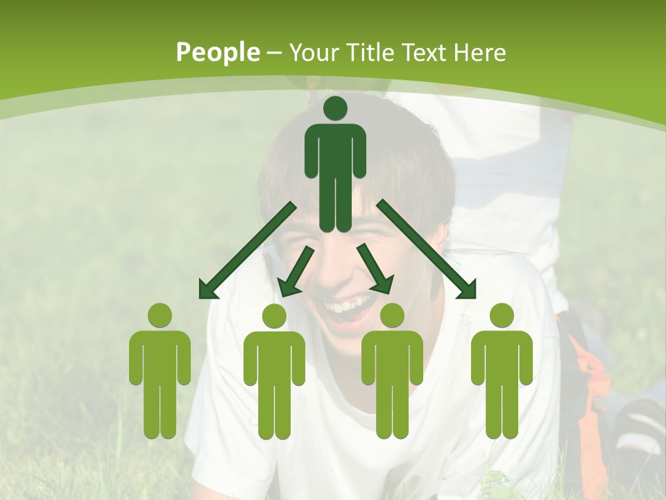 Sunny Caucasian Park PowerPoint Template