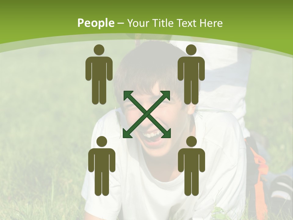 Sunny Caucasian Park PowerPoint Template