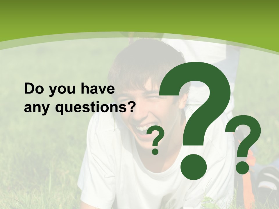 Sunny Caucasian Park PowerPoint Template