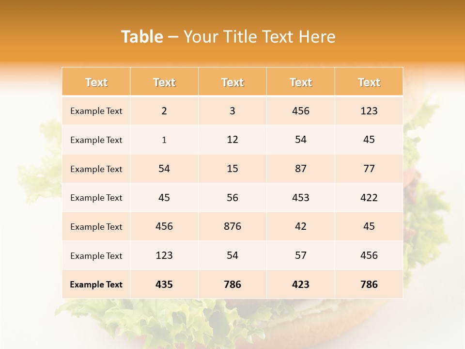 Nutrition Cheese Tomato PowerPoint Template