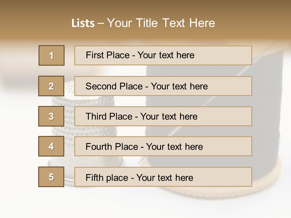 Seam Thimble Skill PowerPoint Template