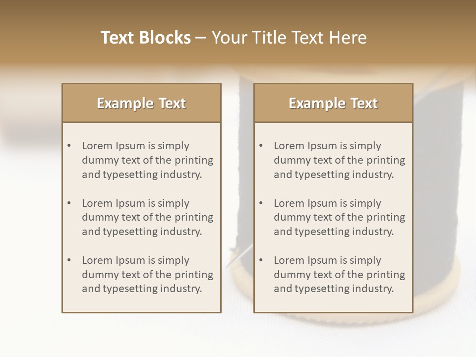 Seam Thimble Skill PowerPoint Template